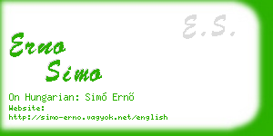 erno simo business card