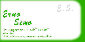 erno simo business card